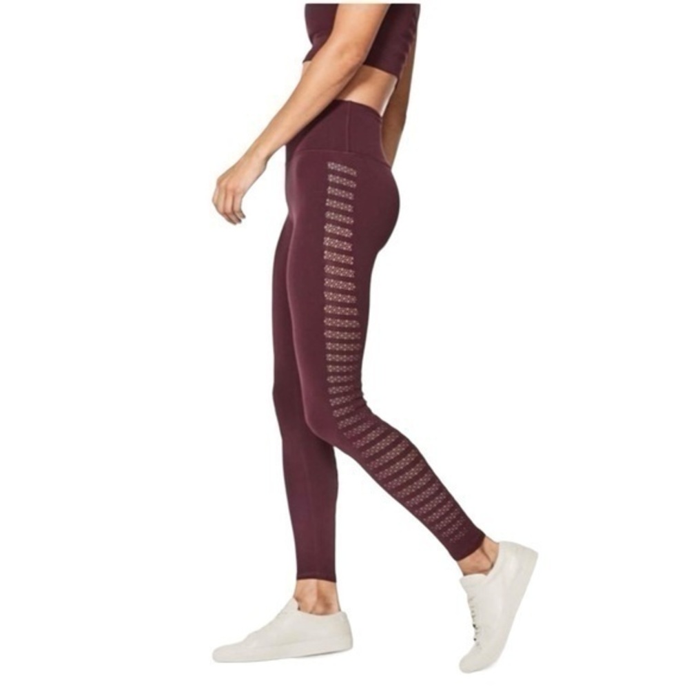 Lululemon Athletica Reveal 7/8 Tight Stripes 25” Leggings in Dark Adobe